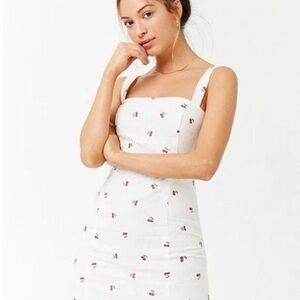 Forever 21 | M | 🍒 White Dress with Cherry Print